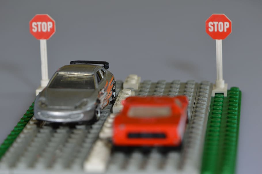 lego, děti, hračky, barvitý, hrát si, stavební bloky, silnice, Červené, text, nikdo, detail