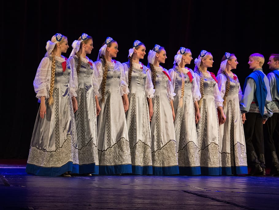 Russian, Berezka, Concert, folklor, national, ethnic, vintage, decor, retro, matryoshka, standing