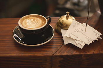 caffè espresso, nero, tazza, caffè, bar, caldo, boccale, arte, design, piatto, ricevuta