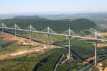 bridge, millau, suspended