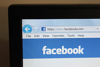 flat, screen, monitor, showing, facebook application, facebook, web, internet, website, social media, communication