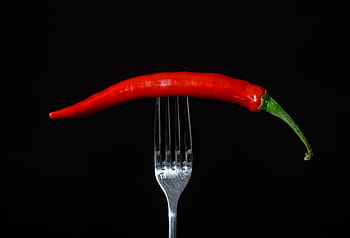 Červené, chilli, bodl, Vidlička, pepperoni, ostrý, příbory, paprika, zelenina, chilli papričky, ostrost
