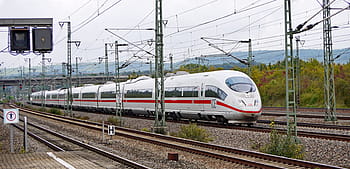 biały, pociąg, kolej, deutsche bahn, lód, linia kolei dużych prędkości, Mannheim Stuttgart, vaihingen enz, tranzyt, wysoka prędkość, intercity-express