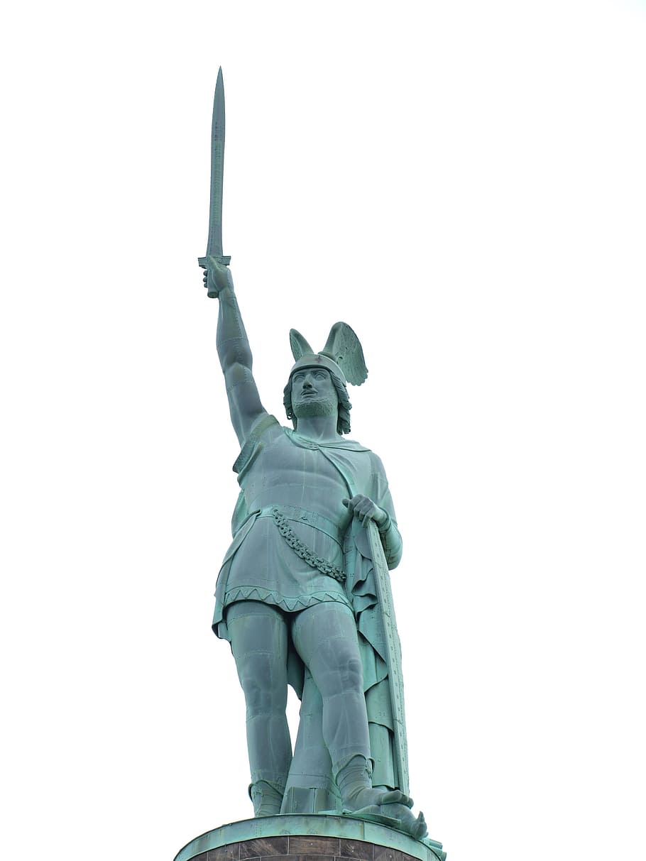 hermann památník, bojovník, socha, válka, síla, hrdost, kámen, muž, kultura, připomínat, vystříhnout