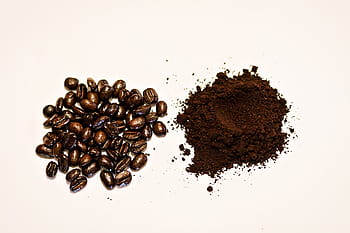 coffee beans, powder, coffee, beans, grind, grinds, cafe, coffee - drink, roasted coffee bean, food and drink, coffee cup