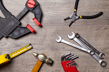 assorted-color, metal, hand, tool, lot, repair, work, roulette, key, wrench, adjustable wrench