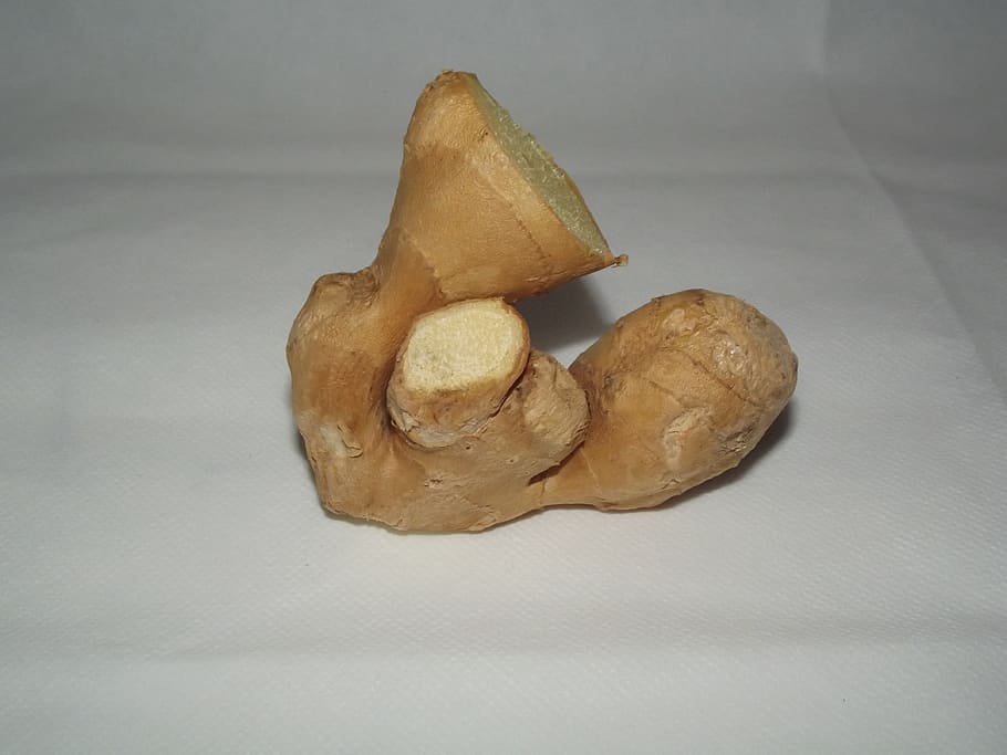 zázvor, čerstvý, vykořenit, koření, příchuť, plný chutí, kus, zdravý, jídlo, oddenek, léčivý