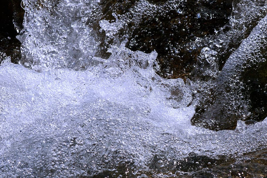 water bubbles, water, flow, clear, nature, bach, water feature, stone, drip, waters, creek