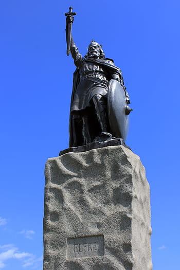 socha, Alfréd, král alfred, Spojené království, Anglie, král, Winchester, mytologie, středověký, anglo-saxon, slavný