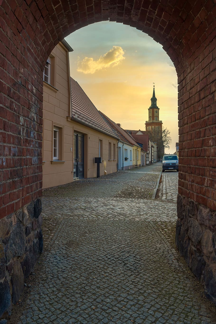 fotbalová branka, městská brána, historicky, architektura, městská zeď, mezník, Zajímavosti, historické centrum, starý, věž, vstup