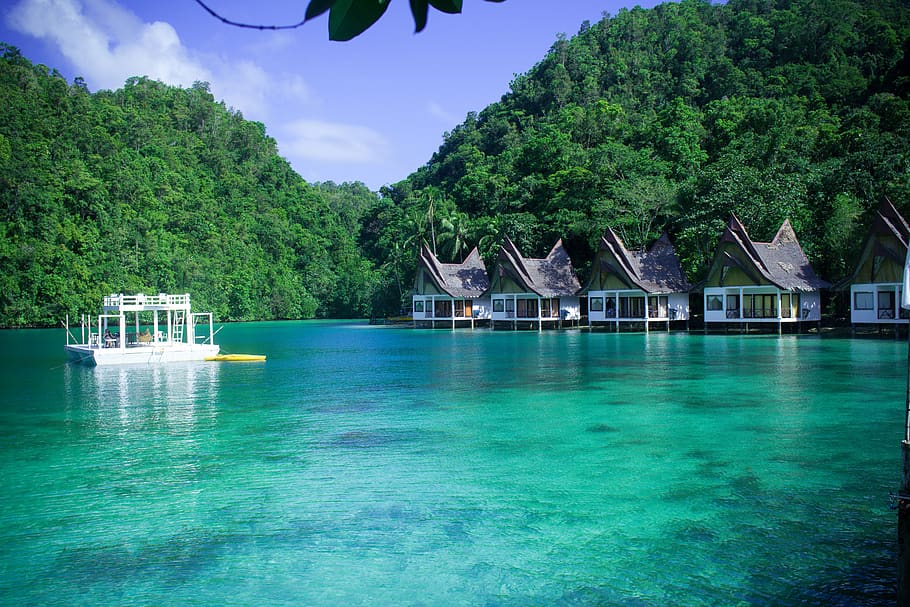 siargao, pláž, tropický, moře, dovolená, Filipíny, oceán