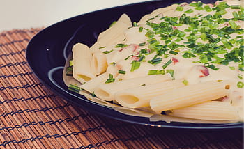 penne, pasta, food, lunch, dinner, plate