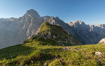 hora, mraky, nebe, letecký, cestovat, Příroda, dobrodružství, výlet, zelená, tráva, modrý