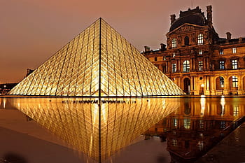 paris na žaluzii, žaluzie, pyramida, Paříž, architektura, cestovní ruch