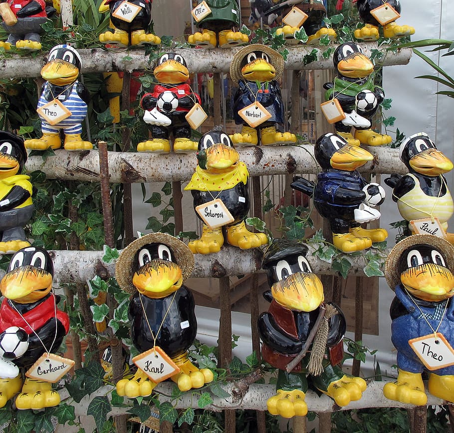 vrána, čísla, dekorace, keramický, zahradní figurky, zahrada, výstava, sochařství, postava, pták, legrační