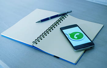 black, smartphone, top, notebook, cellular, address book, point, annotation, paper, pencil, draw