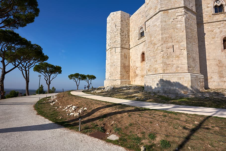 castel del monte, Itálie, puglia, hrad, světové dědictví, osmiúhelník