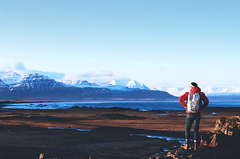 hiker views, stunning, mountains, vistas, hiker, views, Iceland, people, adventure, landscape, man
