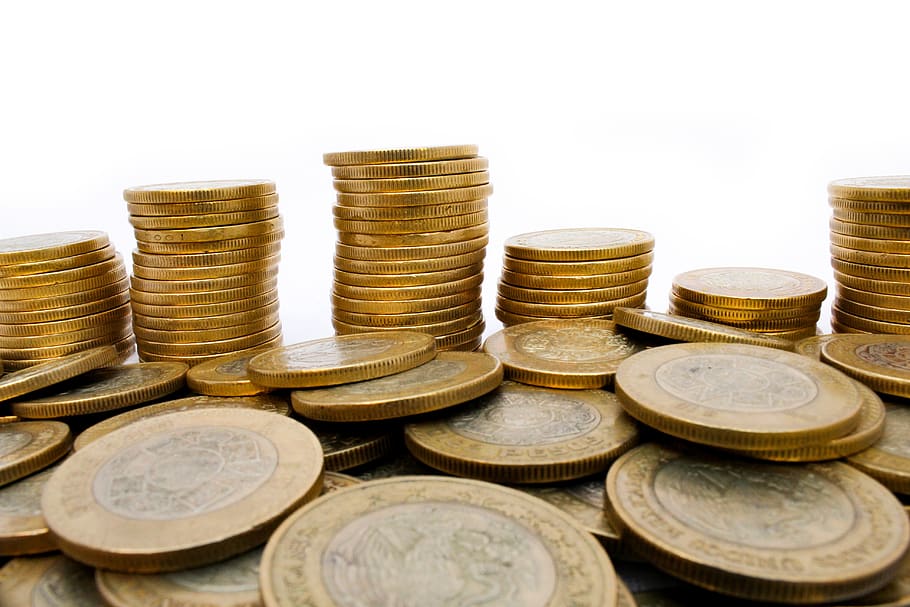 peníze, finance, ukládání, mince