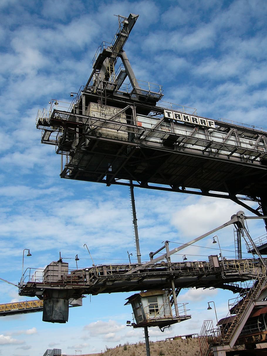 open pit mining, excavators, industry
