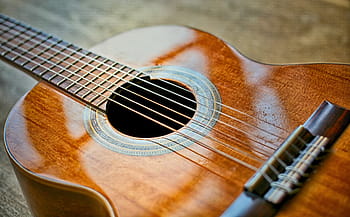 close-up photo, brown, guitar, strings, wood, music instrument, set, stringed instrument, band, play, guitar neck