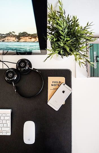 kancelář, práce, podnikání, stůl, lavice, pracovního prostoru, miniaplikace, mac, počítač, monitor, klávesnice
