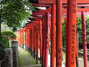 Japonsko, Tokio, ueno, svatyně, torii, nezu svatyně, budova
