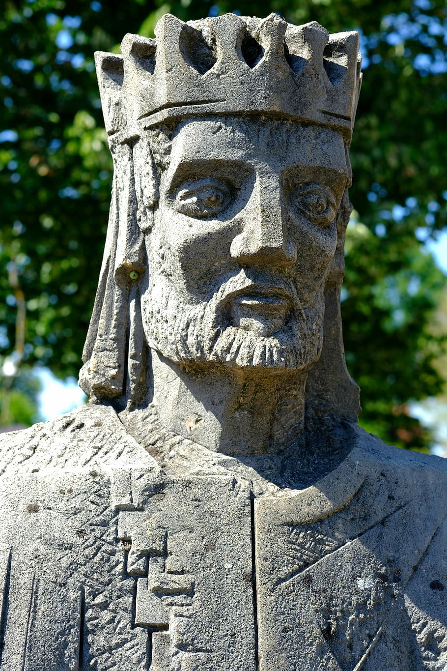 Face, Figure, Expression, Head, king, face, figure, sculpture, male, crown, bust, old