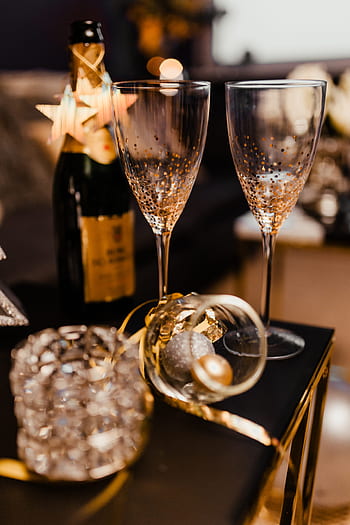 Festa de Ano Novo, Véspera de Ano Novo, festa, ouro, dourado, decorações, noite, streamer, decoração da casa, Novo, Ano