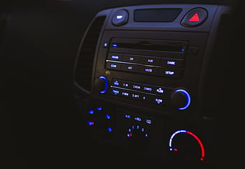 nero, pila centrale del veicolo, stereo acceso, auto, centro, pila, mezzi di trasporto, avventura, veicolo, Radio, musica