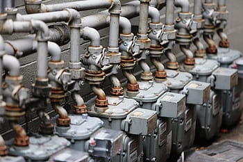 utilities, meters, rust, pipes, steel, readings, industrial