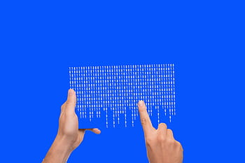 バイナリコードの図、 バイナリ、 1つ、 null、 バイナリコード、 バイナリシステム、 バイト、 手、 タッチ、 フロート、 ビット
