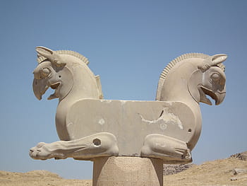 starověké zříceniny, persepolis, shiraz, iran, shiraz, Írán, města peršanů, parseh, takht-e-jamshid, achaemenid říše, socha, zvíře
