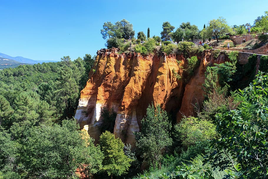 Γαλλία, roussillon, βράχια ώχρας