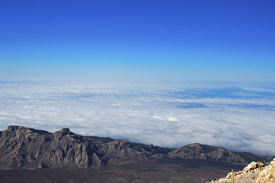 beautiful, blue, delighted, desert island, europe, height, higher than clouds, landscape, nature, rock, serenity