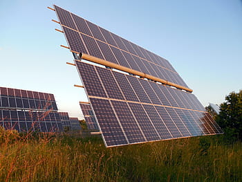 solar, panel, surrounded, green, grass, Solar Cells, Solar Energy, power generation, solar photovoltaic, energy, current