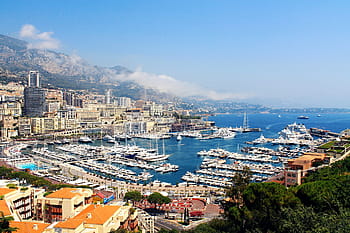 aerial, view, buildings, monaco, city, bay, europe, france, mediterranean, french, travel