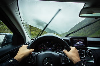 vozidlo, auto, uvnitř, lidé, ruce, Řidič, řízení, cestovat, přeprava, mercedes benz, venkovní