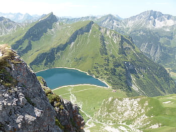 nuntă, lac de munte, bergsee, nunta munte de munte, lac, rezervor, top Alpe de nunta, colibă, cabana montană, roșu dantelă, excursie pe jos