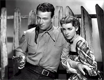 men's dress shirt, john wayne, marsha hunt, american, actor, actress, western, born to the west, movie, motion picture, hollywood
