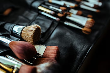 make-up aksesoris close-up, Make-up, aksesoris, close-up, kecantikan, makeup, ahli kecantikan, kosmetik, mode, Produk kecantikan, Make-Up Brush