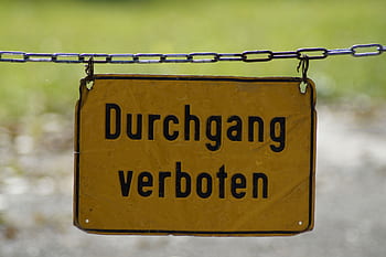 štít, přístup odepřen, pryč, zákaz, průchod, zakázáno, Varování, warnschild, zakazující, vymezení, les
