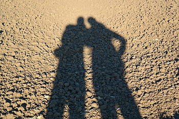 Shadow Play, Couple, Man, personal, woman, arable, long, pulled long, shadow, togetherness, people