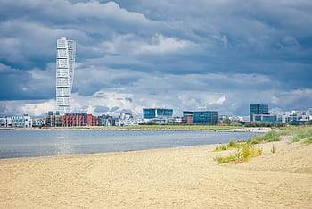 malmö, otáčení trupu, ribersborg, pláž, oceán, moře, pobřeží, souostroví, Švédsko, Skandinávie, Evropa