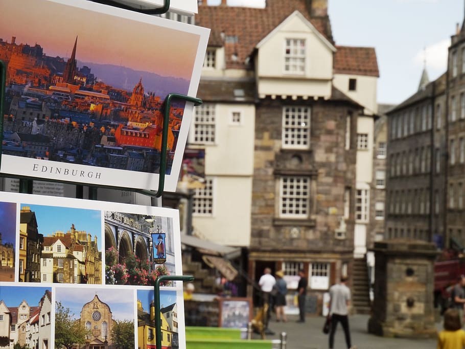 john knox, house, royal mile, edinburgh, postcard scotland
