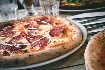 italský pizza salám, italská pizza, salám, jíst ven, italština, pizza, restaurace, jídlo, sýr, pečený, večeře