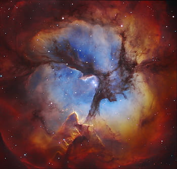 삼중 성운, 더 지저분한 20, m20, ngc 6514, 공간, 코스모스, 우주, 나사, 천문학, 허블, 망원경