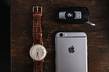 jam tangan, coklat, dompet kulit, Apple iPhone 6, Vintage, kulit, dompet, teknologi, iphone, iphone 6, penting