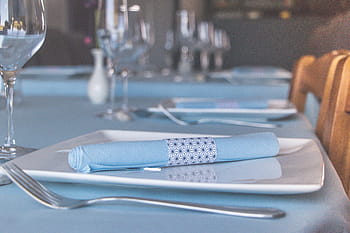 white, ceramic, plate, stainless, steel fork, conventional, occassion, dining, set, still, items