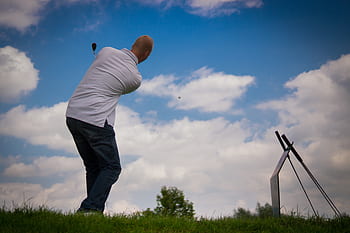 golf, swing, sports, grass, clubs